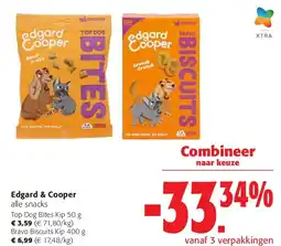 Colruyt Edgard & Cooper Top Dog Bites Kip 50 g aanbieding