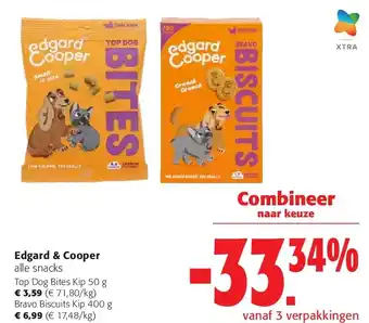 Colruyt Edgard & Cooper Top Dog Bites Kip 50 g aanbieding