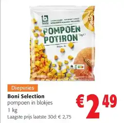 Colruyt Boni Selection pompoen in blokjes 1 kg aanbieding