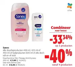 Colruyt Sanex Douchecrème Skin Therapy Anti-Dryness 450 ml aanbieding