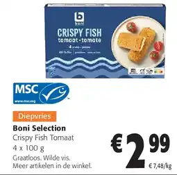Colruyt Boni Selection Crispy Fish Tomaat 4 x 100 g aanbieding