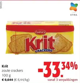 Colruyt Krit zoute crackers 100 g aanbieding