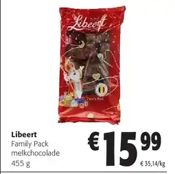 Colruyt Libeert Family Pack melkchocolade 455 g aanbieding