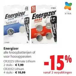 Colruyt Energizer CR2025 Ultimate Lithium 2 stuks aanbieding