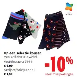 Colruyt Op een selectie kousen Kerst/dinosaurus 31-34 aanbieding