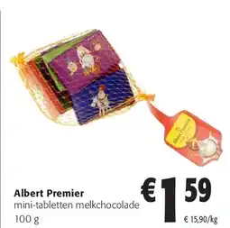 Colruyt Albert Premier mini-tabletten melkchocolade 100 g aanbieding