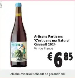 Colruyt Artisans Partisans ‘C’est dans ma Nature’ Cinsault 2024 aanbieding