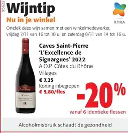 Colruyt Caves Saint-Pierre ‘L’Excellence de Signargues’ 2022 aanbieding