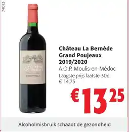 Colruyt Château La Bernède Grand Poujeaux 2019/2020 aanbieding