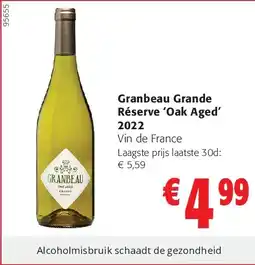 Colruyt Granbeau Grande Réserve ‘Oak Aged’ 2022 aanbieding