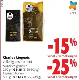 Colruyt Charles Liégeois Magnifico gemalen 250 g aanbieding