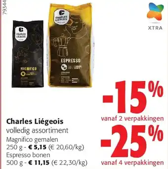 Colruyt Charles Liégeois Magnifico gemalen 250 g aanbieding
