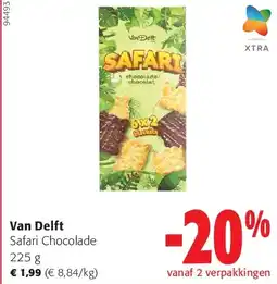 Colruyt Van Delft Safari Chocolade 225 g aanbieding