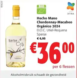Colruyt Hecho Mano Chardonnay-Macabeo Orgánico 2024 aanbieding
