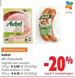 Colruyt Aubel Gegrilde ham sneetjes 120 g aanbieding