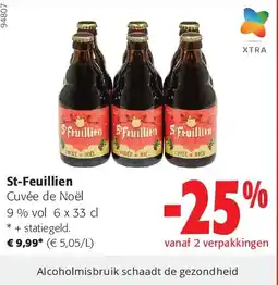 Colruyt St-Feuillien Cuvée de Noël 9 % vol 6 x 33 cl aanbieding