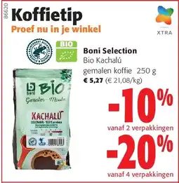 Colruyt Boni Selection Bio Kachalú gemalen koffie 250 g aanbieding