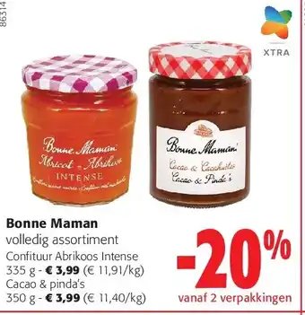 Colruyt Bonne Maman Confituur Abrikoos Intense 335 g aanbieding