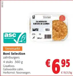 Colruyt Boni Selection zalmburgers aanbieding