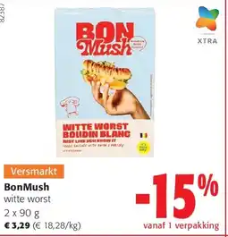 Colruyt BonMush witte worst aanbieding