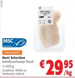 Colruyt Boni Selection kabeljauwhaasje Royal aanbieding