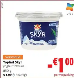 Colruyt Yoplait Skyr yoghurt Natuur 850 g aanbieding