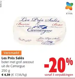 Colruyt Les Prés Salés boter met grof zeezout uit de Camargue 250 g aanbieding