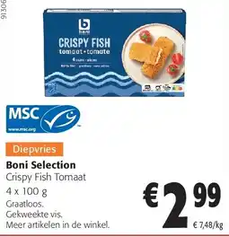 Colruyt Boni Selection Crispy Fish Tomaat 4 x 100 g aanbieding