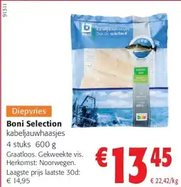 Colruyt Boni Selection kabeljauwhaasjes 4 stuks 600 g aanbieding