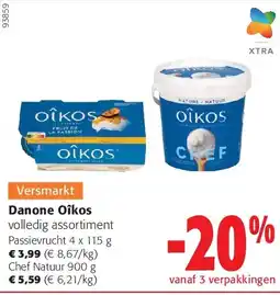 Colruyt Danone Oîkos Passievrucht 4 x 115 g aanbieding