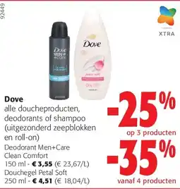 Colruyt Dove Deodorant Men+Care Clean Comfort 150 ml aanbieding