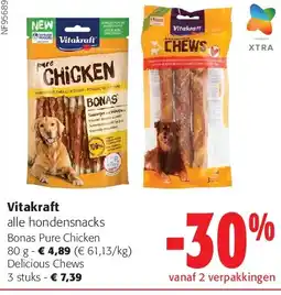 Colruyt Vitakraft Bonas Pure Chicken 80 g aanbieding