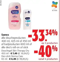 Colruyt Sanex Douchegel Skin Therapy Dry 450 ml aanbieding
