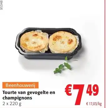 Colruyt Tourte van gevogelte en champignons aanbieding