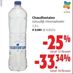 Colruyt Chaudfontaine natuurlijk mineraalwater 1,5 L aanbieding
