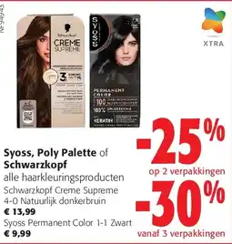 Colruyt Syoss Permanent Color 1-1 Zwart aanbieding