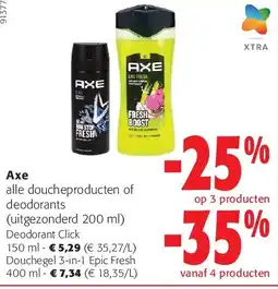 Colruyt Axe Deodorant Click 150 ml aanbieding