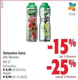 Colruyt Teisseire Zero Grenadine aanbieding
