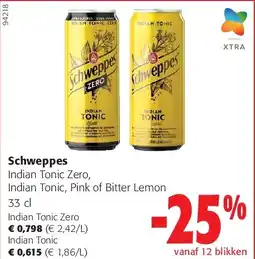 Colruyt Schweppes Indian Tonic Zero aanbieding
