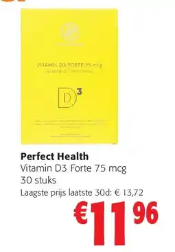 Colruyt Perfect Health Vitamin D3 Forte 75 mcg 30 stuks aanbieding