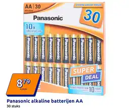 Action Panasonic alkaline batterijen AA aanbieding