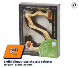 Action Smikkelhuys luxe chocoladeletter aanbieding