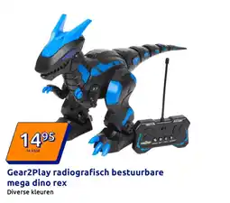 Action Gear2Play radiografisch bestuurbare mega dino rex aanbieding