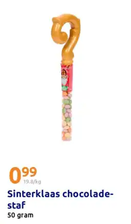 Action Sinterklaas chocoladestaf aanbieding