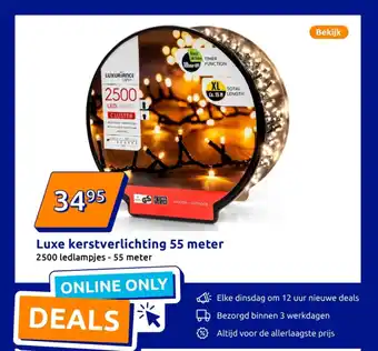 Action Luxe kerstverlichting 55 meter aanbieding
