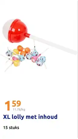 Action XL lolly met inhoup aanbieding