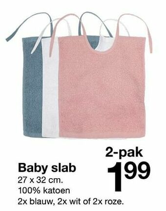 Zeeman Baby slab aanbieding