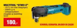 Hubo Makita DTM51Z accu multitool 18V Li-Ion zonder accu aanbieding