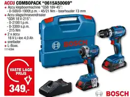 Hubo ACCU COMBOPACK 0615A50069 aanbieding