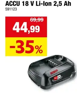 Hubo Bosch Accu 18V Li-Ion 2,5Ah aanbieding